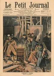 Winter in Paris, um den Kohlenbecken, Illustration aus 